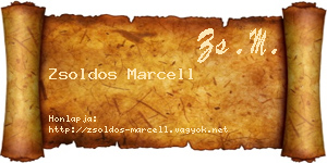 Zsoldos Marcell névjegykártya